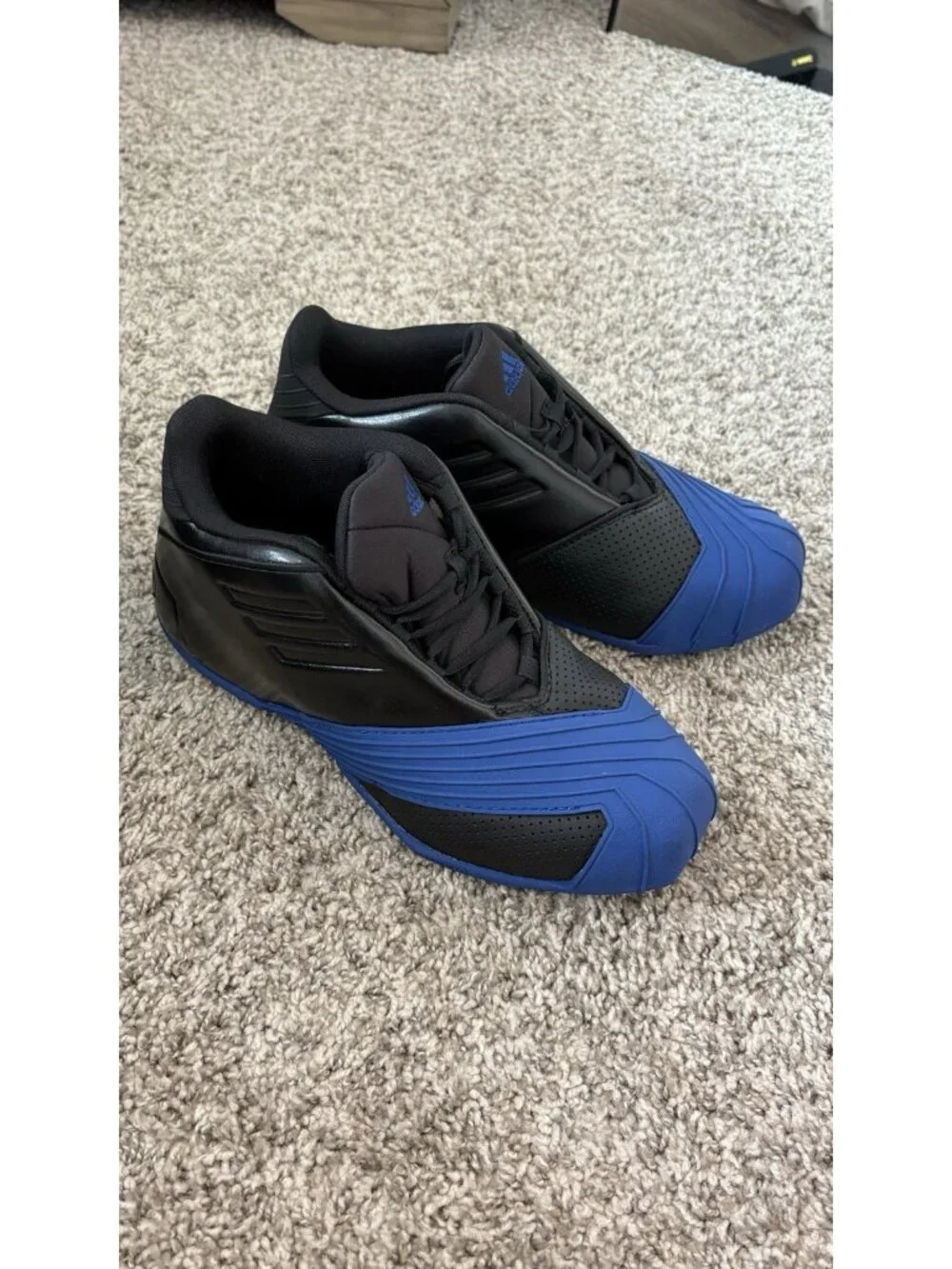NEW Adidas T-Mac 1 EE6843 Blue Black Lace-Up Basketball Sneaker Shoes Mens US 10